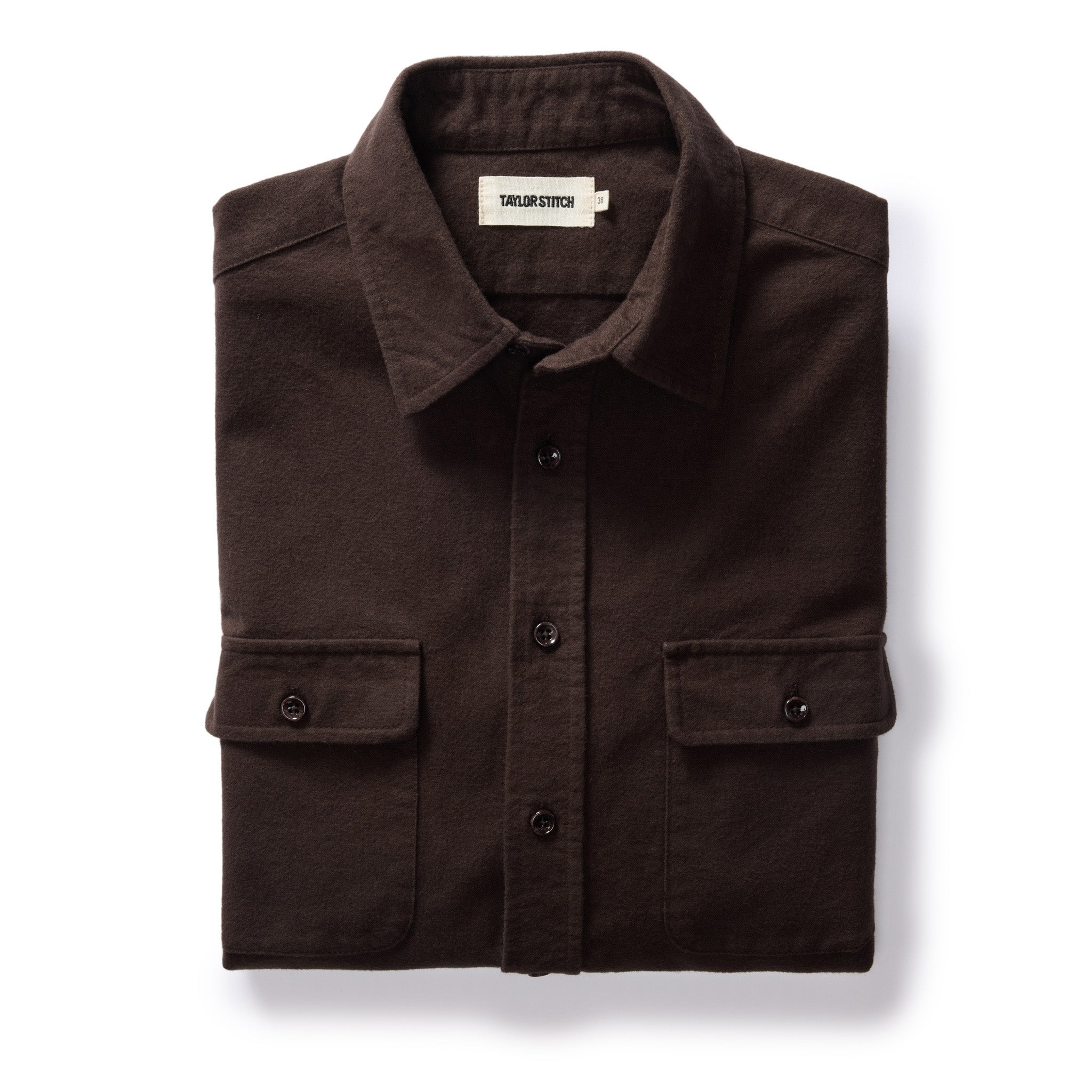 flatlay of The Yosemite Shirt in Soil, Wovens by Taylor Stitch
