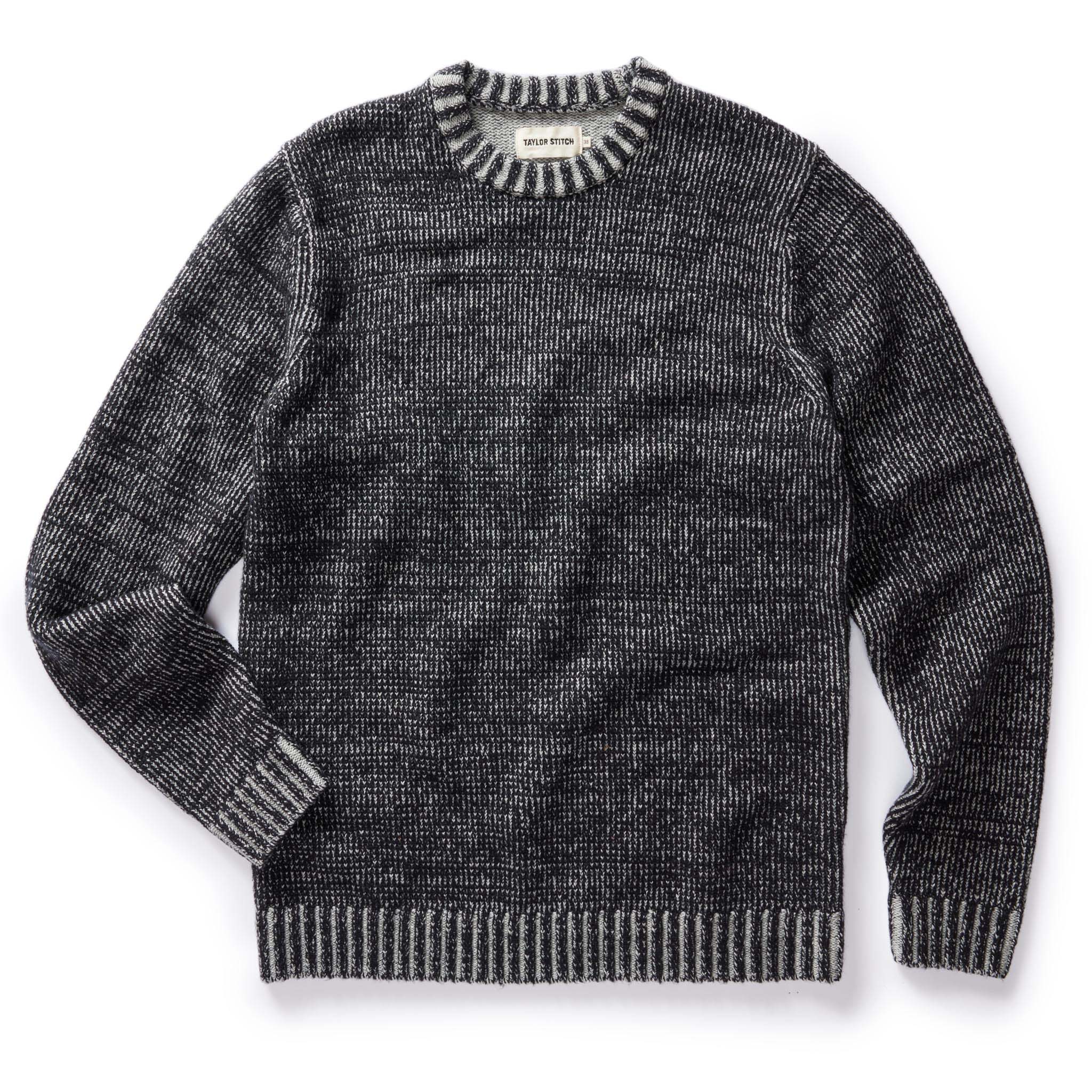 flatlay of The Headland Sweater in Coal Heather, Knits by Taylor Stitch