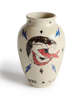 front facing view of The Pit Viper Vase, Accessories by Taylor Stitch