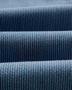 material shot of the fabric on The Apres Pant in Washed Indigo Sashiko, Bottoms by Taylor Stitch