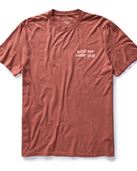 flatlay of The Cotton Hemp Tee in Wish You Were Here, Knits by Taylor Stitch