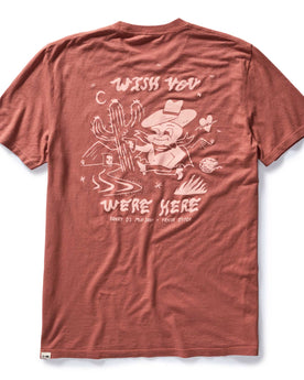 flatlay of the back of The Cotton Hemp Tee in Wish You Were Here, Knits by Taylor Stitch