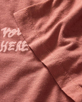 material shot of the sleeve on The Cotton Hemp Tee in Wish You Were Here, Knits by Taylor Stitch