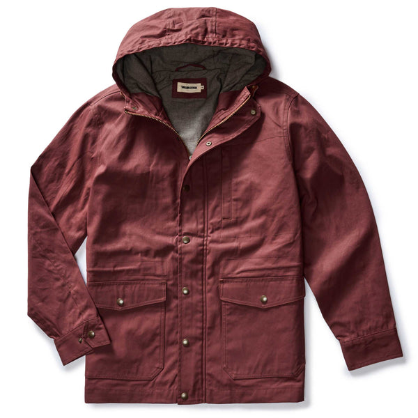 The Explorer Jacket in Red Wine Dry Wax | Taylor Stitch