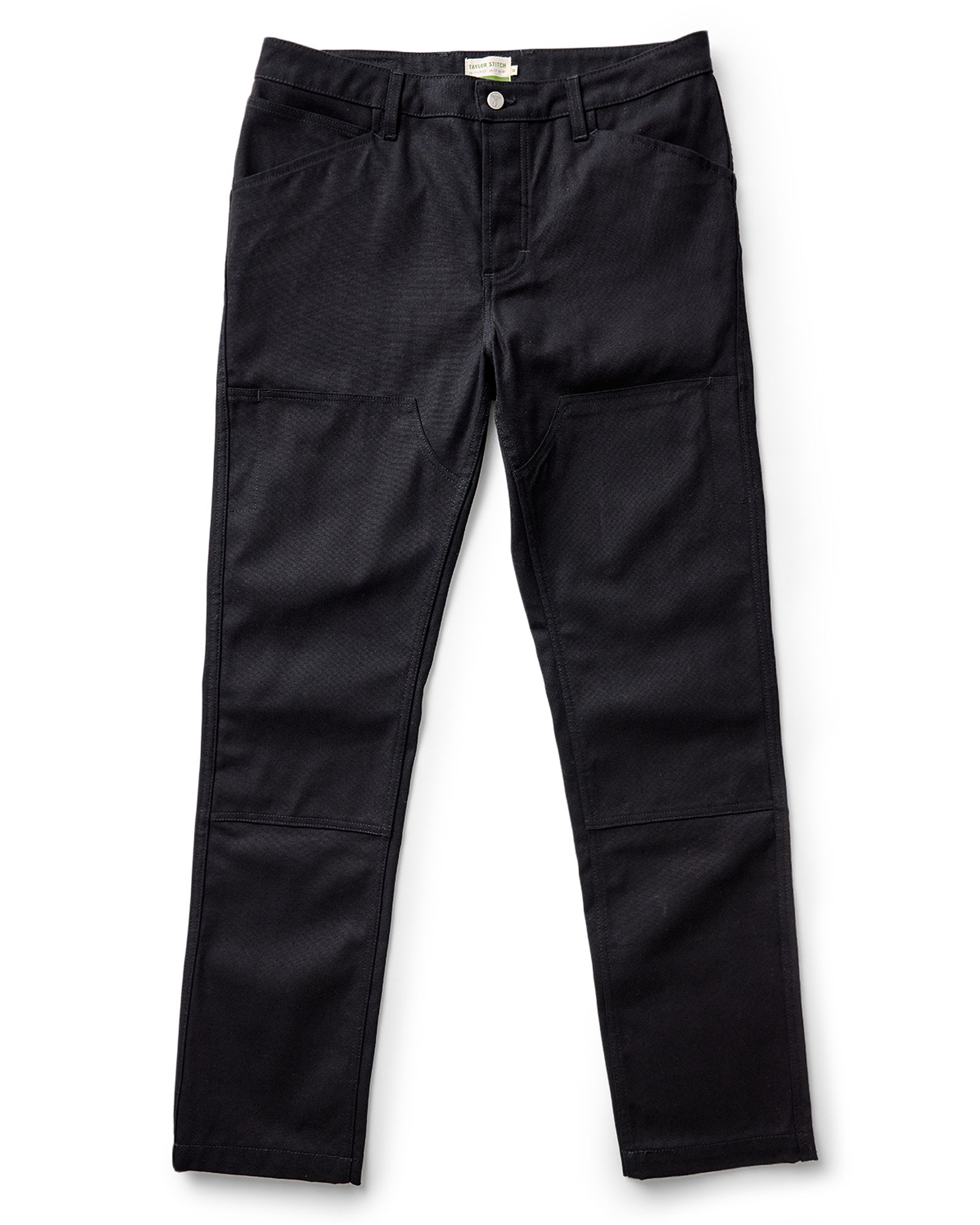 flatlay of The Good Acre Chore Pant in Black Canvas, Bottoms by Taylor Stitch