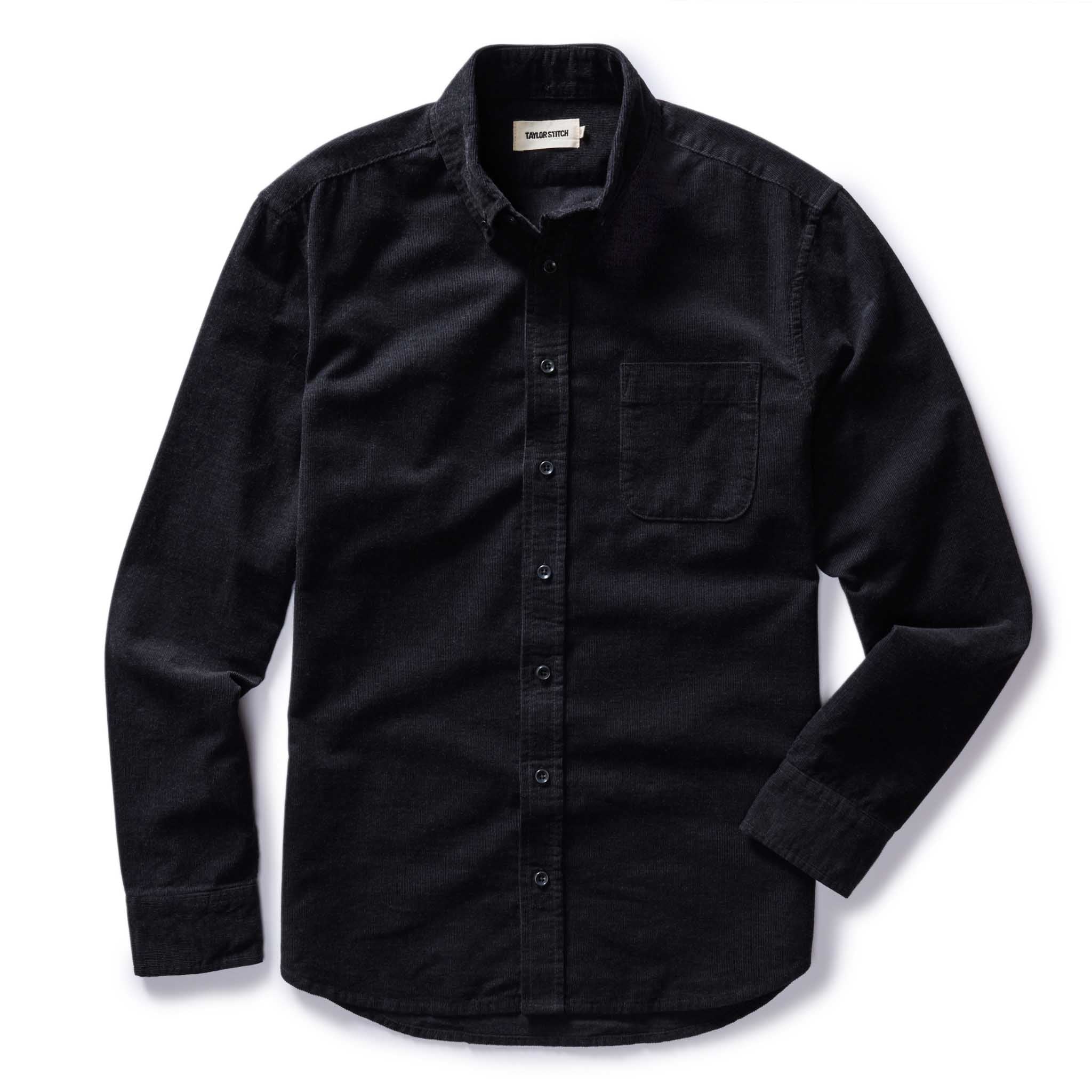 flatlay of The Jack in Heather Coal Pincord, Wovens by Taylor Stitch