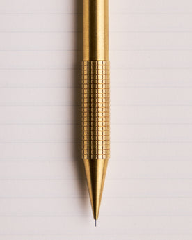 close up image of The Mechanical Pencil in Brass, Accessories by Taylor Stitch