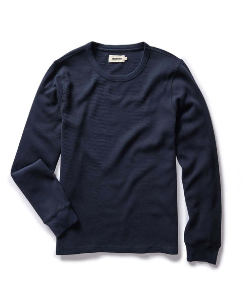 The Organic Cotton Crew in Dark Navy Waffle | Taylor Stitch
