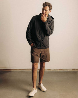 fit model posing in The Ridgeline Jacket in Coal, Outerwear by Taylor Stitch