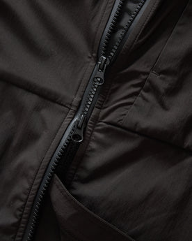 material shot of the zipper on The Ridgeline Jacket in Coal, Outerwear by Taylor Stitch
