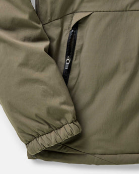 flatlay of The Ridgeline Overshirt in Fatigue Olive open, Wovens by Taylor Stitch