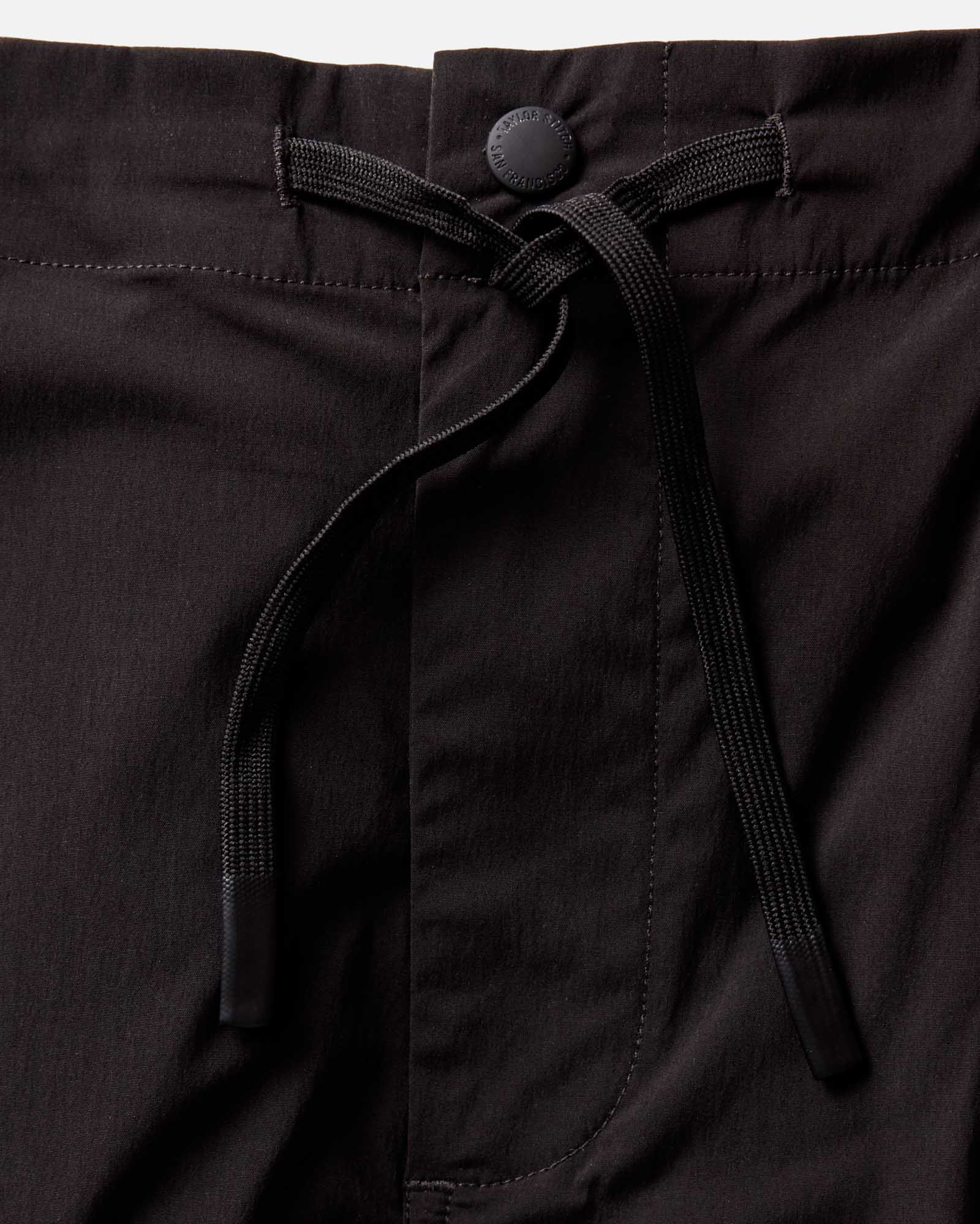 material shot of the waistband on The Ridgeline Short in Coal, Bottoms by Taylor Stitch