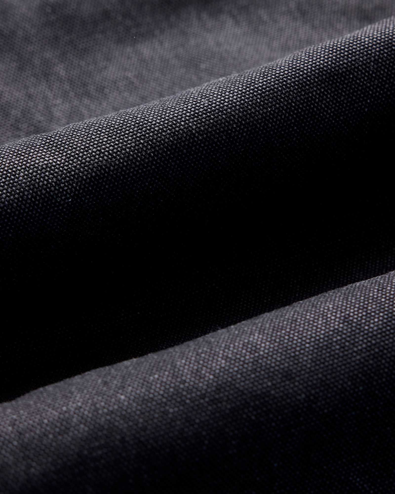 material shot of the fabric on The Shop Shirt in Coal Chipped Canvas, Wovens by Taylor Stitch