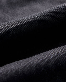 material shot of the fabric on The Shop Shirt in Coal Chipped Canvas, Wovens by Taylor Stitch