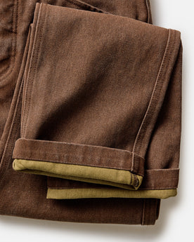 material shot of the back pocket on The Camp Pant in Aged Penny Chipped Canvas, Bottoms by Taylor Stitch