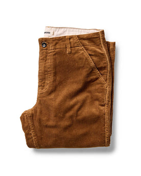 folded flatlay of The Carnegie Pant in Bourbon Corduroy, Bottoms by Taylor Stitch