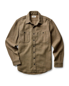 flatlay of The Utility Shirt in Cypress Sashiko, Wovens by Taylor Stitch