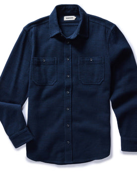 flatlay of The Utility Shirt in Navy Sashiko, Wovens by Taylor Stitch