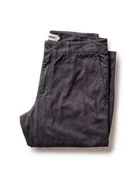 folded flatlay of The Democratic Foundation Pant in Organic Faded Black, Bottoms by Taylor Stitch