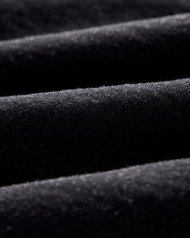 material shot of the fabric on The Apres Hoodie in Black Indigo Terry, Knits by Taylor Stitch