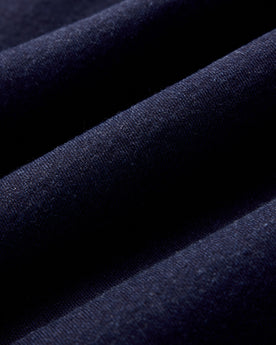 material shot of the fabric on The Apres Hoodie in Rinsed Indigo Terry, Knits by Taylor Stitch