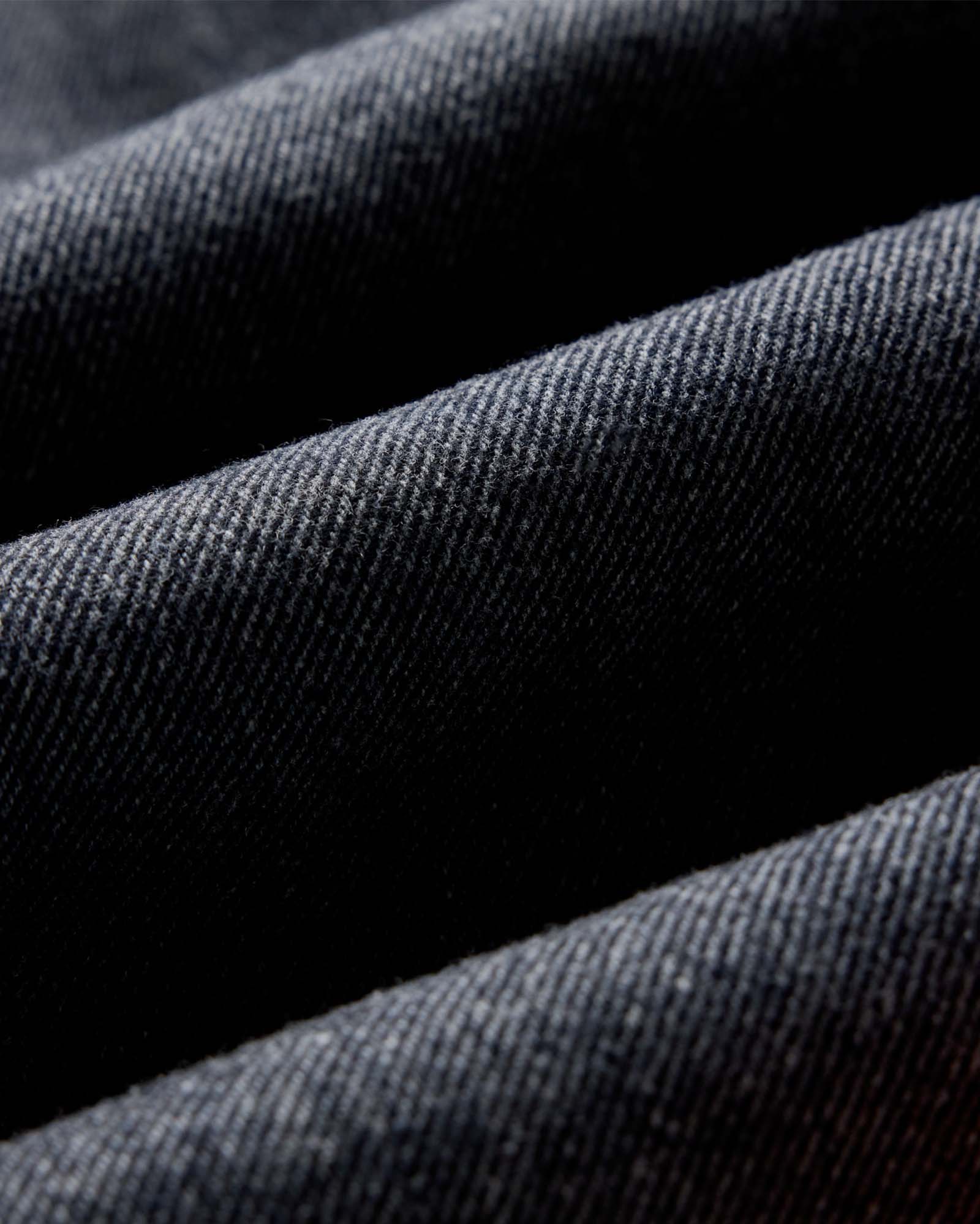 material shot of the fabric on The CPO Shirt in Heather Slate Twill, Wovens by Taylor Stitch