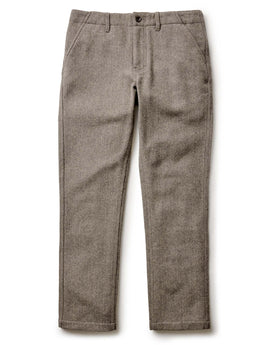 flatlay of The Carnegie Pant in Gravel Herringbone Wool, Bottoms by Taylor Stitch