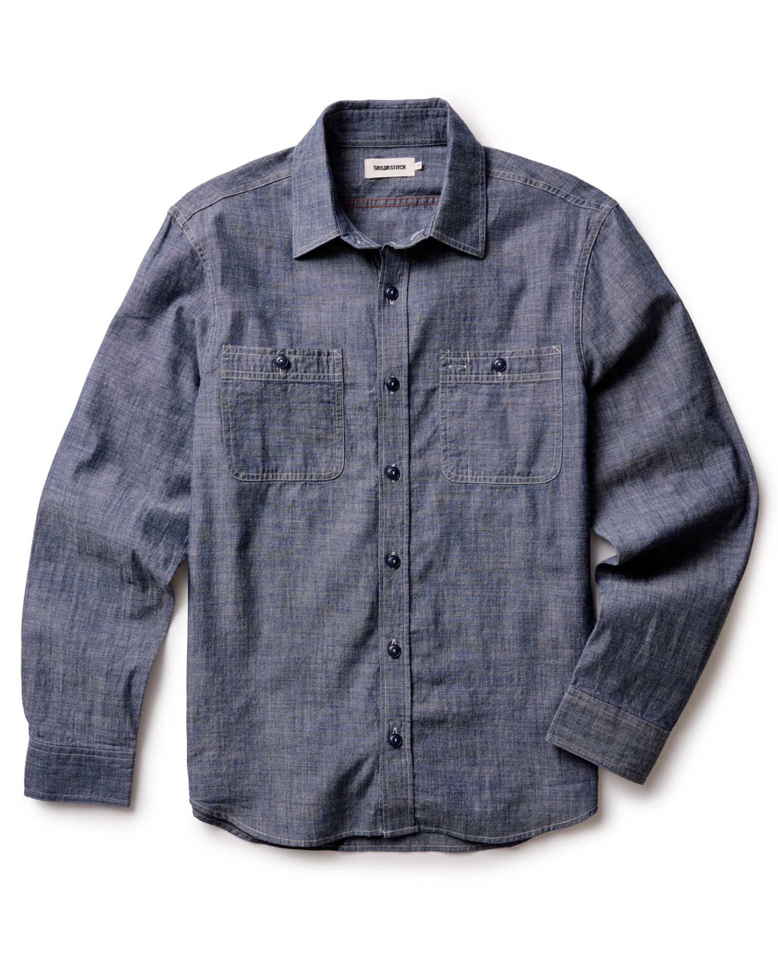 The Foundry Shirt in Rinsed Indigo Chambray: Alternate Image 5, Wovens by Taylor Stitch