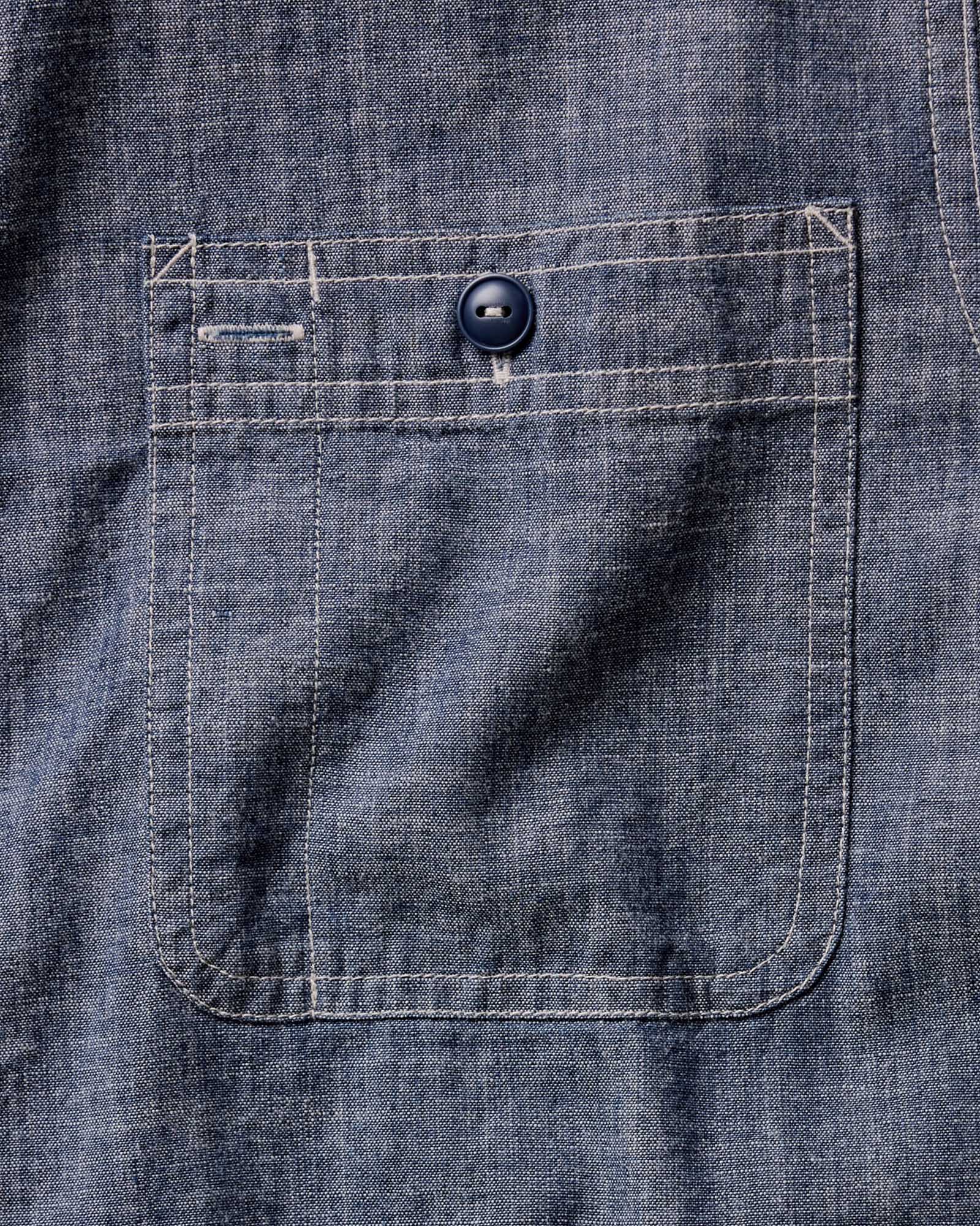 The Foundry Shirt in Rinsed Indigo Chambray: Alternate Image 7, Wovens by Taylor Stitch