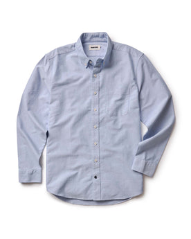 flatlay of The Jack in Blue Everyday Oxford, Wovens by Taylor Stitch