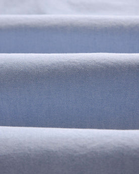 material shot of the fabric on The Jack in Blue Everyday Oxford, Wovens by Taylor Stitch