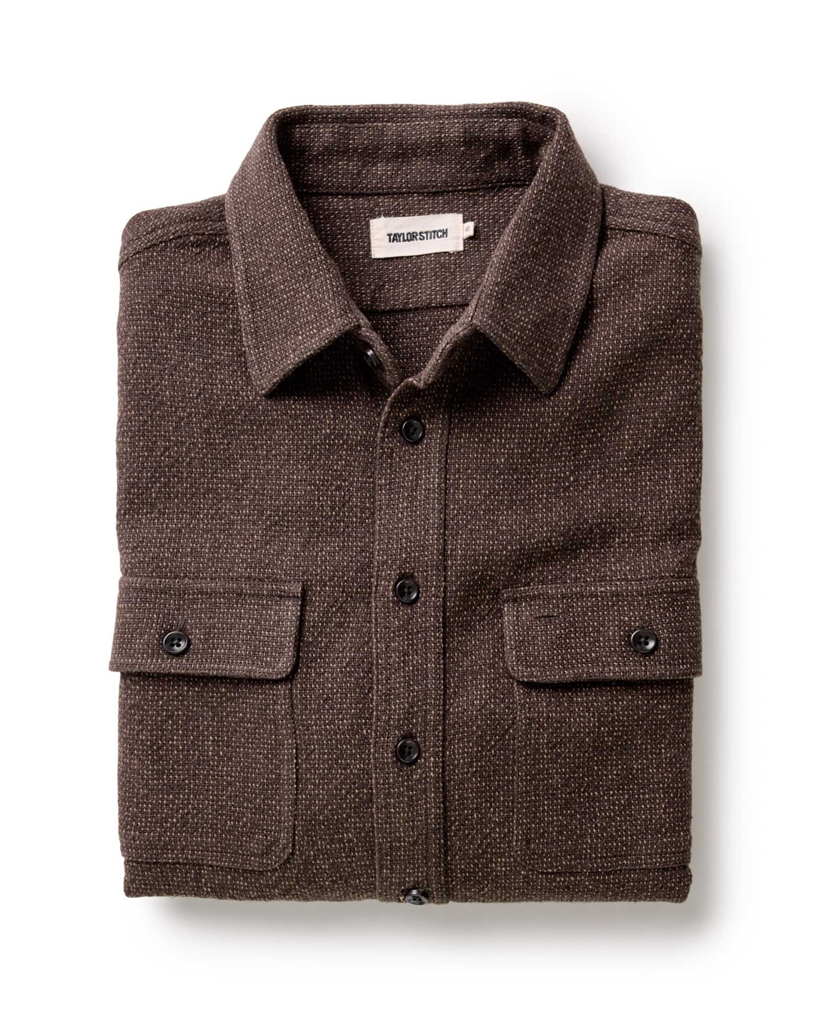 The Ledge Shirt in Black Coffee Linen Tweed | Taylor Stitch The Ledge Shirt in Black Coffee Linen Tweed | Taylor Stitch