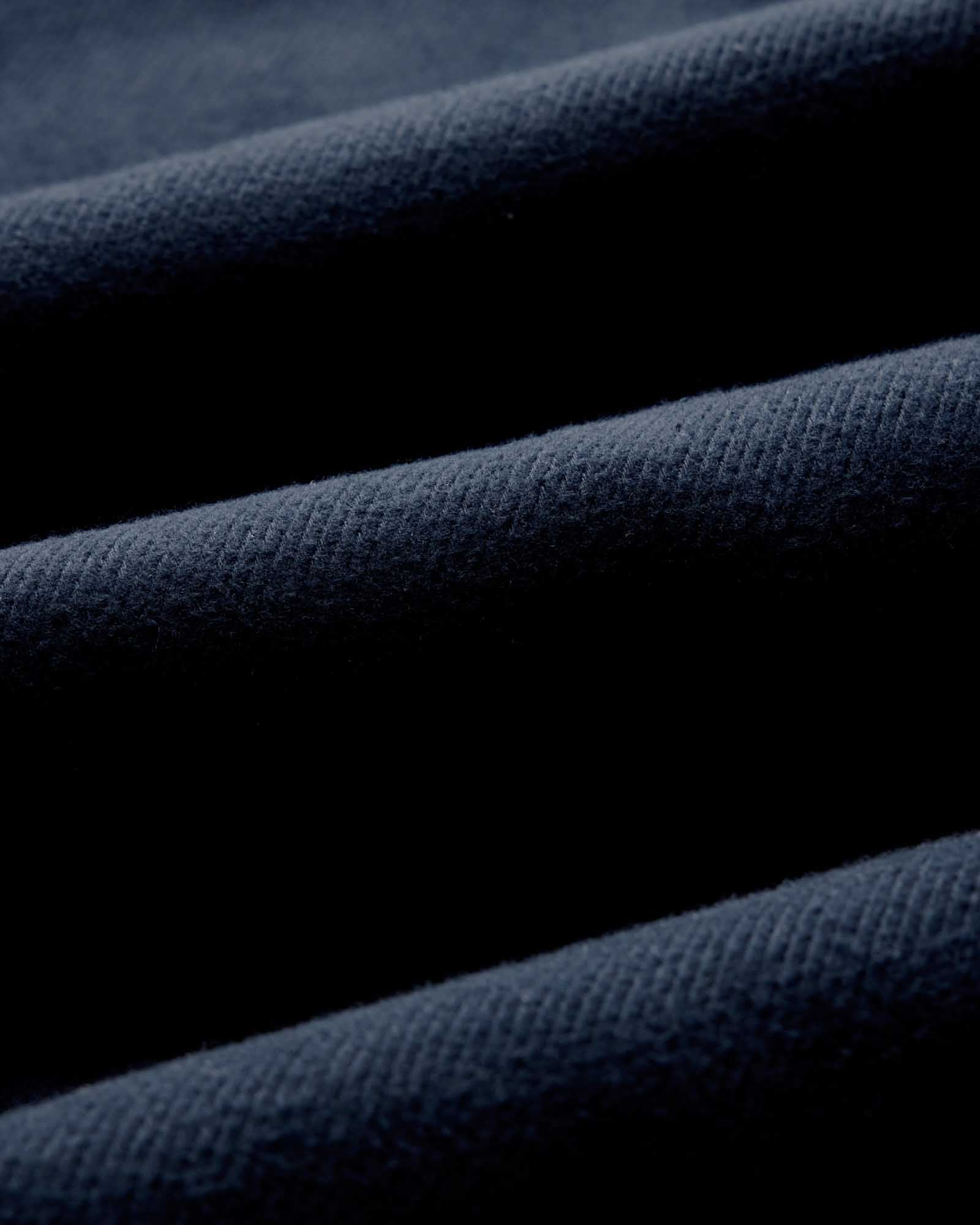 material shot of the fabric on The Maritime Shirt Jacket in Dark Navy Moleskin Twill, Outerwear by Taylor Stitch
