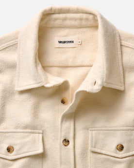 The Maritime Shirt Jacket in Vintage White Moleskin Twill: Alternate Image 4, Outerwear by Taylor Stitch