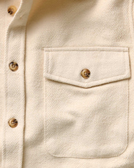 The Maritime Shirt Jacket in Vintage White Moleskin Twill: Alternate Image 5, Outerwear by Taylor Stitch