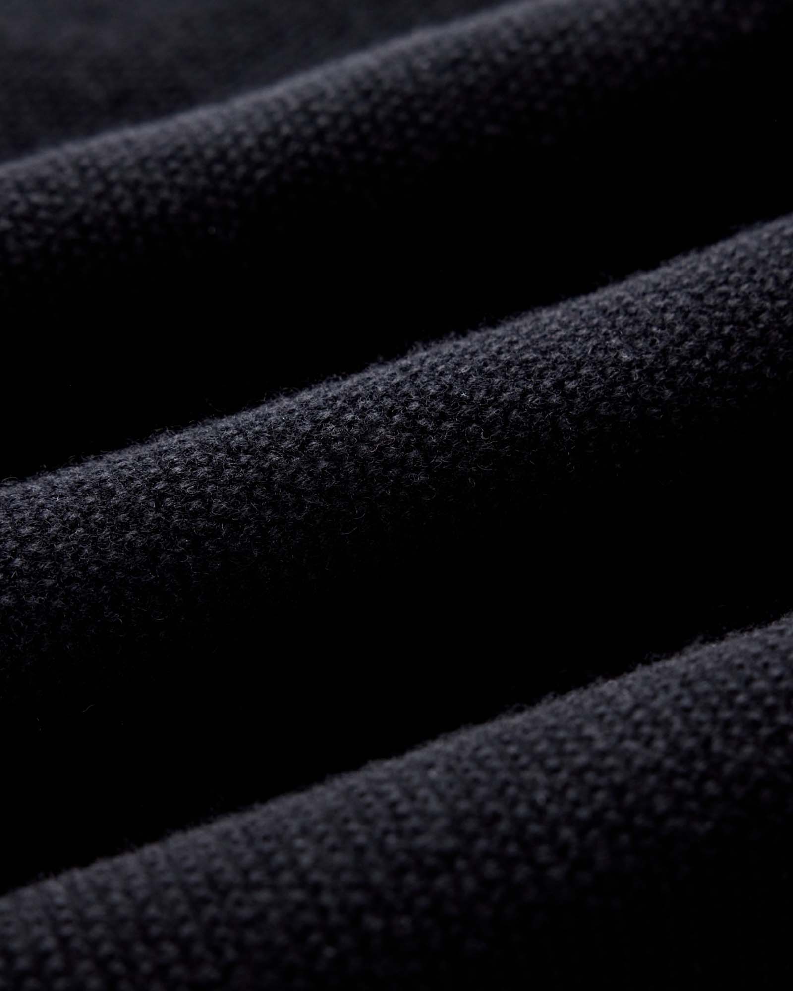 material shot of the fabric on The Newton Sweater Polo in Midnight Merino, Knits by Taylor Stitch