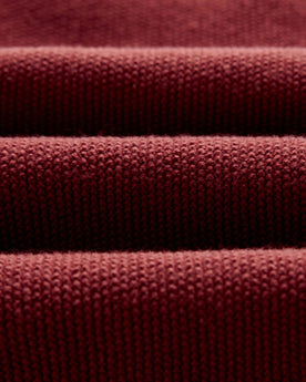 material shot of the fabric on The Newton Sweater Polo in Dried Cherry Merino, Knits by Taylor Stitch