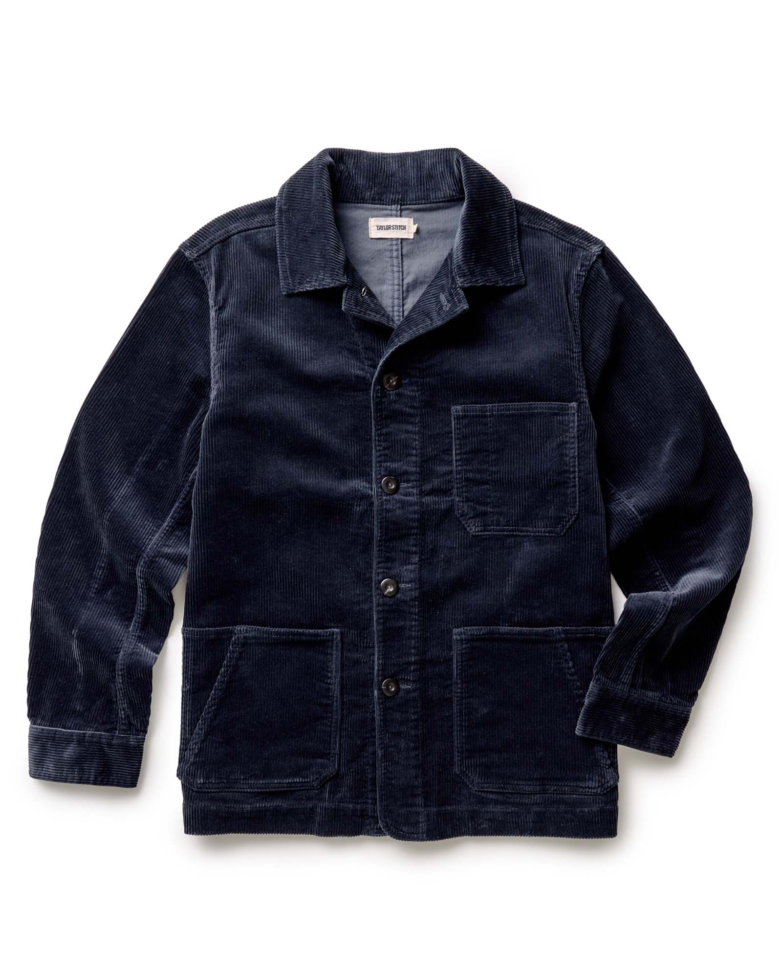 flatlay of The Ojai Jacket in Dark Navy Corduroy, Outerwear by Taylor Stitch