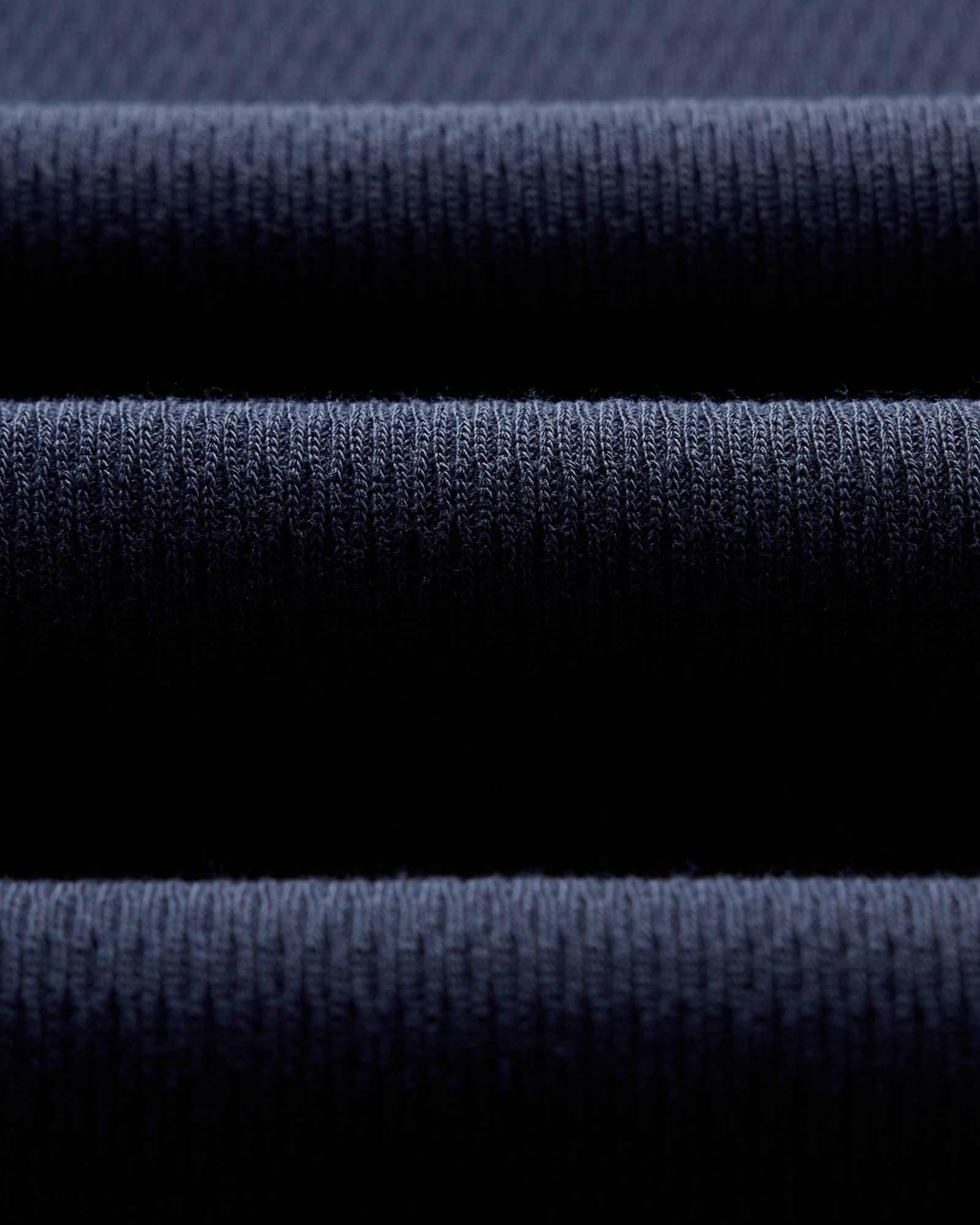 material shot of The Organic Cotton Short Sleeve Crew in Dark Navy Waffle, Knits by Taylor Stitch
