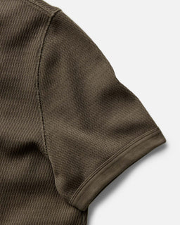 The Organic Cotton Waffle Short Sleeve Crew Fatigue Olive - image 1