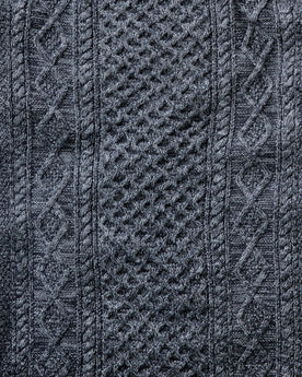 material shot of the fabric on The Orr Sweater in Marled Marine Merino, Knits by Taylor Stitch