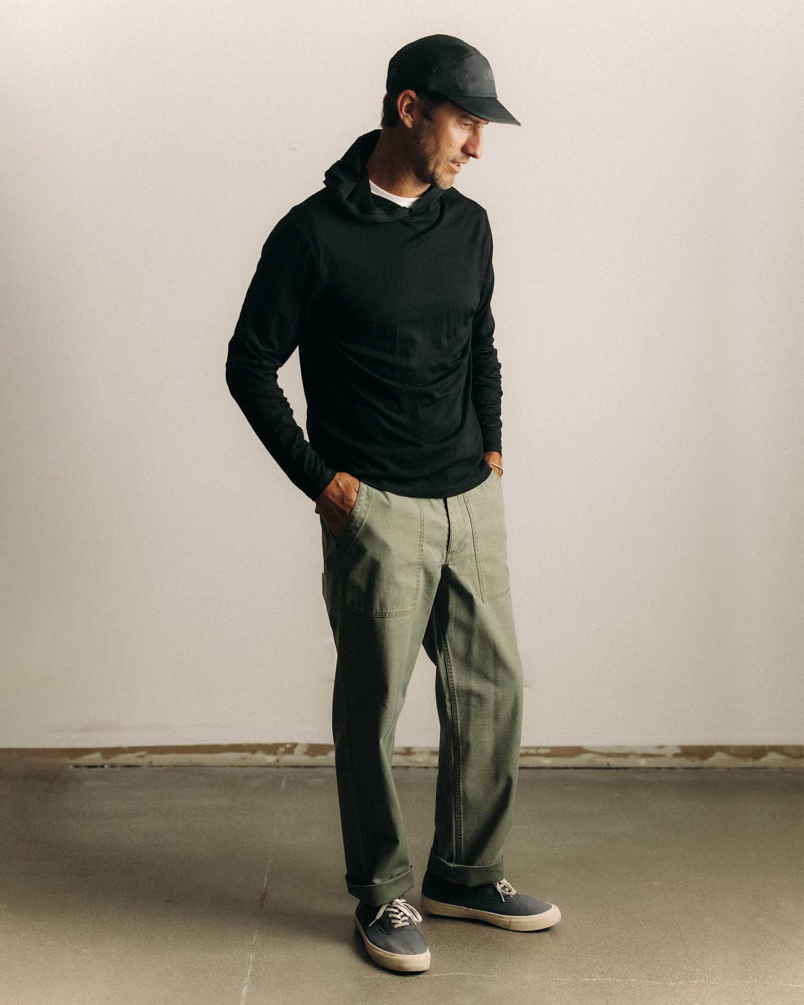 The Ridgeline Merino Hoodie in Coal: Alternate Image 1, Knits by Taylor Stitch