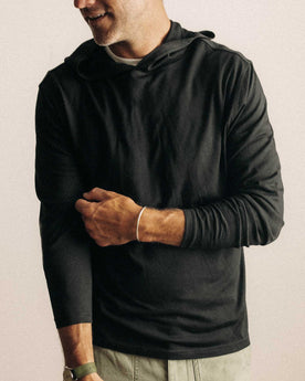 The Ridgeline Merino Hoodie in Coal: Alternate Image 2, Knits by Taylor Stitch