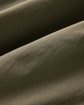 material shot of the fabric on The Ridgeline Overshirt in Fatigue Olive, Wovens by Taylor Stitch