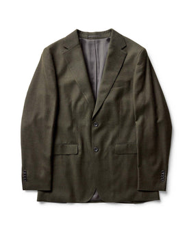 flatlay of The Stevens Sportcoat in Black Olive Wool Flannel, Outerwear by Taylor Stitch