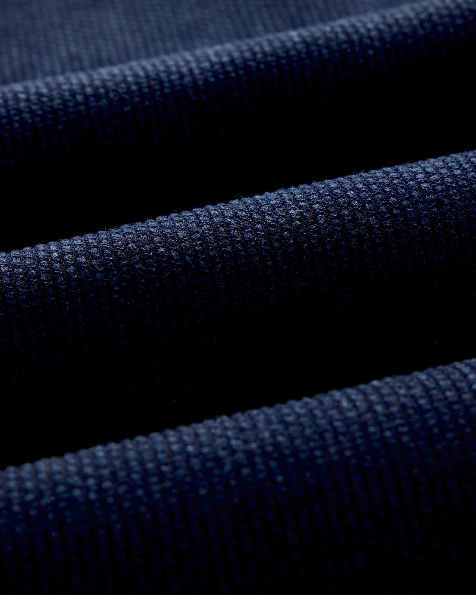 material shot of the pocket on The Utility Shirt in Rinsed Indigo Sashiko, Wovens by Taylor Stitch