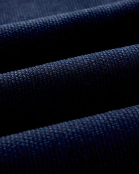 material shot of the pocket on The Utility Shirt in Rinsed Indigo Sashiko, Wovens by Taylor Stitch