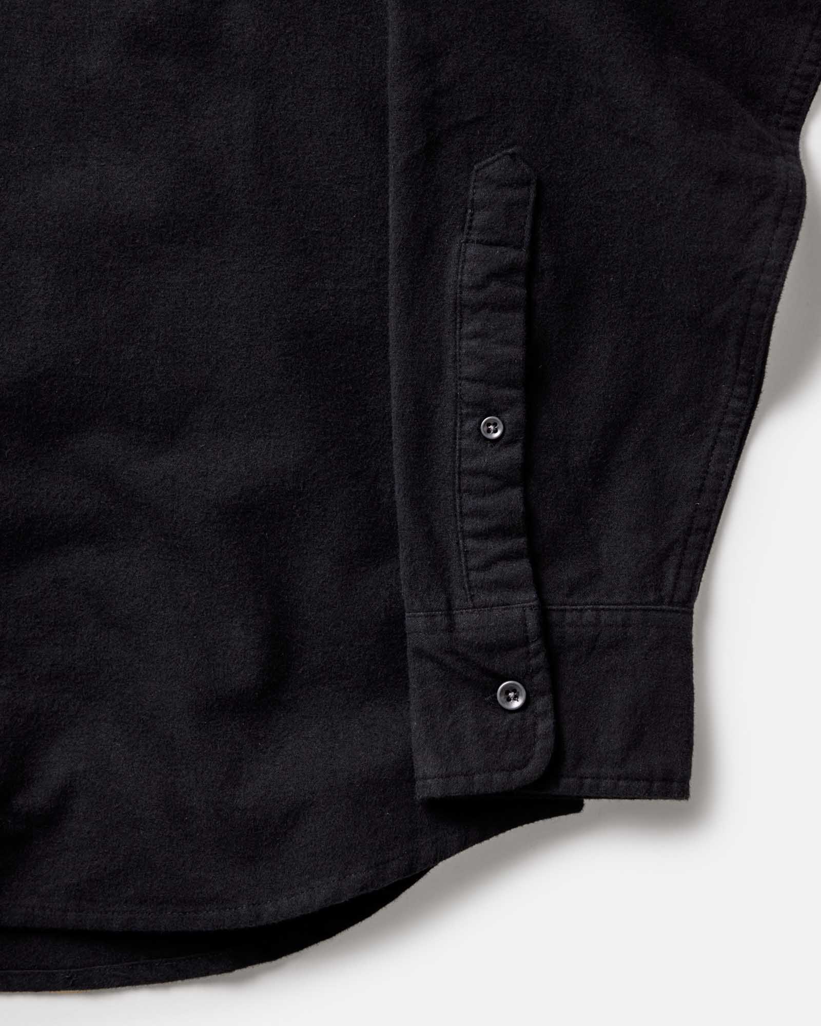 material shot of the cuffs on The Yosemite Shirt in Coal, Wovens by Taylor Stitch