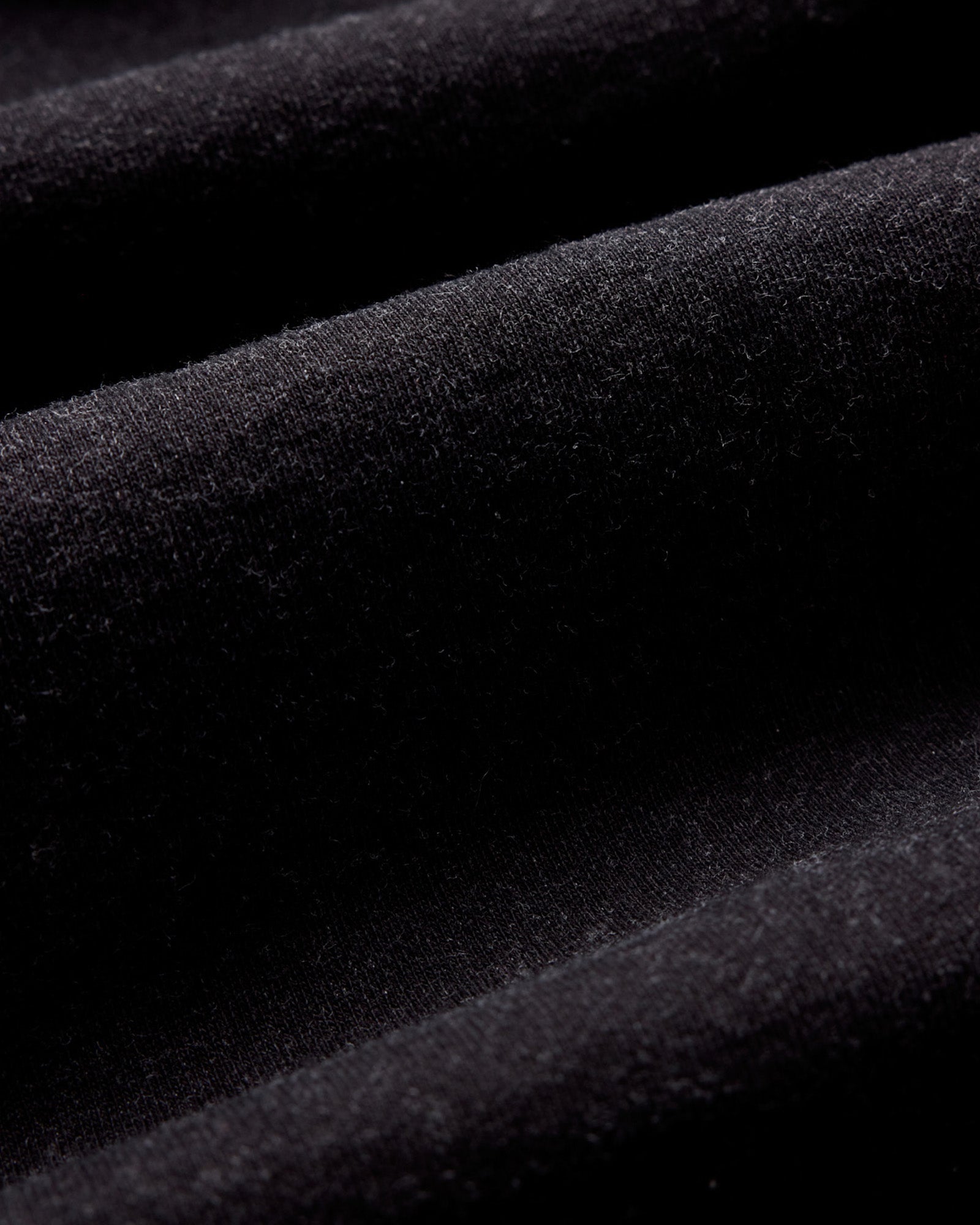 material shot of the fabric on The Apres Zip Hoodie in Black Indigo Terry, Knits by Taylor Stitch
