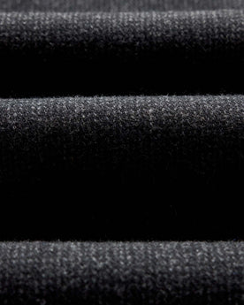 editorial image of the fabric on The Carnegie Pant in Heather Charcoal Wool, Bottoms by Taylor Stitch